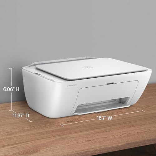 HP DeskJet 2827e Wireless All-in-One Color Inkjet Printer, Scanner, Copier, Best-for-Home, 3 Month Instant Ink Trial Inclu...
