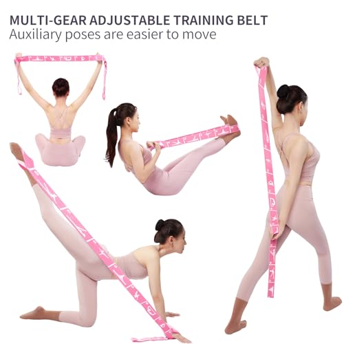 Xensamy Yoga Strap with 10/12 Loops - Multi-Functional Stretch Band for Pilates, Dance, Gymnastics, Physical Therapy, Flex...