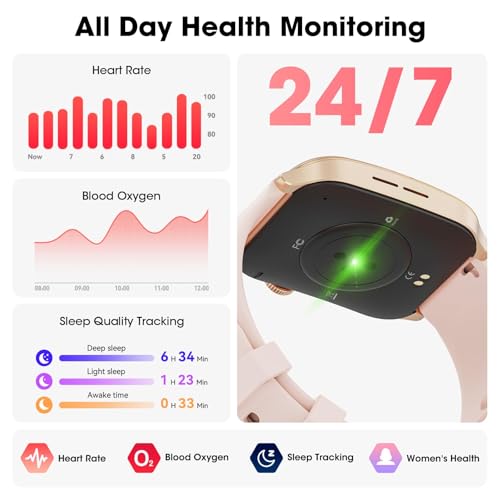 Smart Watches for Men Women, 1.91" HD Curve Screen Smartwatch (Answer/Make Call), Fitness Tracker with Heart Rate/Sleep Mo...