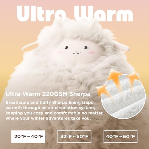 Bedsure Wearable Blanket Hoodie, Sherpa Hooded Blanket Printed for Adult & Kids as Gifts for Women, Mom Gifts Sherpa Hoodi...