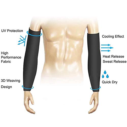 YQXCC 6 Pairs Arm Sleeves for Men Women | UPF 50 Cooling UV Sun Protection | Sports Compression Sleeves