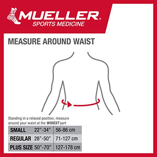 MUELLER Sports Medicine Adjustable Lumbar Back Brace with Removable Pad, Back Pain Relief Support for Men and Women, Ideal...