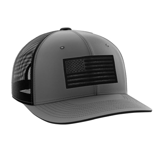 Tactical Pro Supply Leather Flag Patch Snapbacks Hat for Men and Women