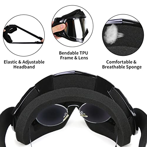 JAMIEWIN Motocross Goggles - ATV Dirt Bike Motorcycle UTV MX Offroad Riding Goggles with Anti UV, Dustproof, Anti Fog Lens...