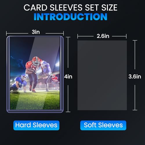 2000 Card Sleeves Top Loaders for Cards, 3" x 4" Hard Plastic Toploaders, Baseball Card Protectors, Trading Card Holder fo...
