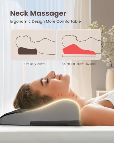COMFIER Back Massager for Back Pain Deep Tissue 3D Shiatsu Neck Back Massager with Heat & Vibration Massager for Neck Shou...