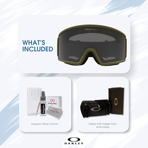 OAKLEY Target Line MEDIUM/LARGE Ski Goggles For Men For Women OO7120, OO7121 +BUNDLE with ACCESSORY EYEWEAR KIT