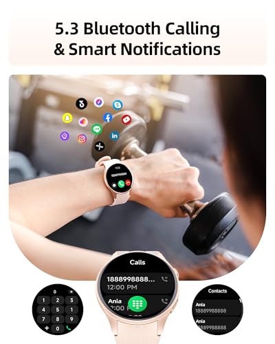 Parsonver Smart Watch, Built-in GPS, Bluetooth Calling, Fitness Watch for Women with 100+ Sport Modes, IP68 Waterproof, He...
