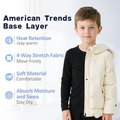 Thermal Underwear for Kids Toddler Winter Base Layer Long Johns Sets for Girls Boys