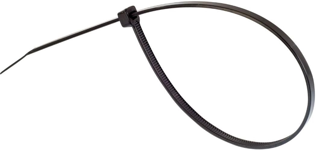 GTSE 8 Inch Black Zip Ties, 100 Pack, 18lb Strength, UV Resistant Strong Nylon Cable Ties, Self-Locking 8" Tie Wraps