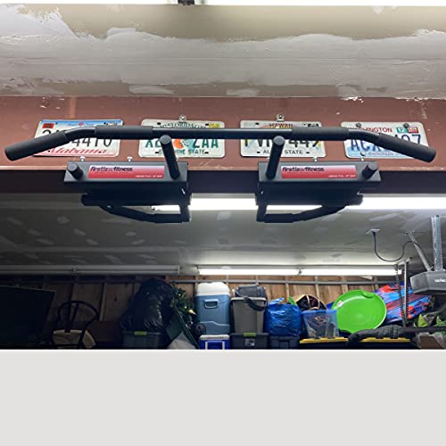 Firstlaw Fitness - 600 LBS Weight Limit - Extreme I-Beam Pull Up Bar - Long Bar with Bent Ends - Durable Rubber Grips - Re...