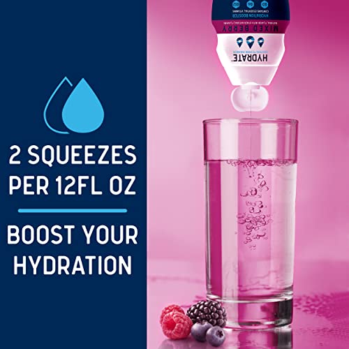 hydrate Electrolyte Liquid Drink Enhancer Drops, Low Sugar, Low Calorie, Natural Flavor Hydration Mix with Essential Vitam...