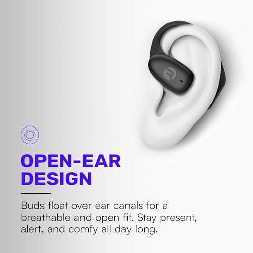Raycon Essential Open Ear Earbuds – Open Ear Headphones, Earbuds Wireless Bluetooth, Sweat & Water-Resistant Earphones, Ru...