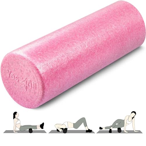 Yes4All High-Density EPP Round Back Roller Foam, Exercise Foam Roller for Yoga, Pilates & Stretching - 12, 18, 24, 36 inch