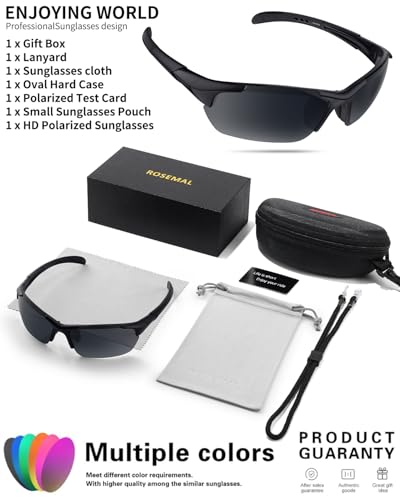 Polarized Sports Sunglasses for Men Women Youth Baseball Running Cycling Driving Fishing Tennis Golf Motor TAC UV400 TR90