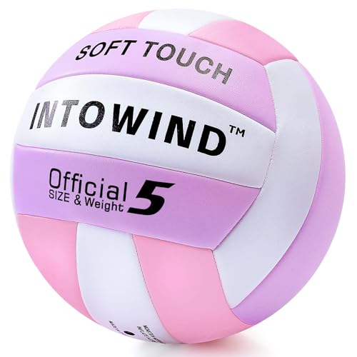 INTOWIND Volleyball Soft Touch Volleyballs Beach Volleyball Outdoor Indoor Volleyballs Beach Park Gym Games Training Offic...