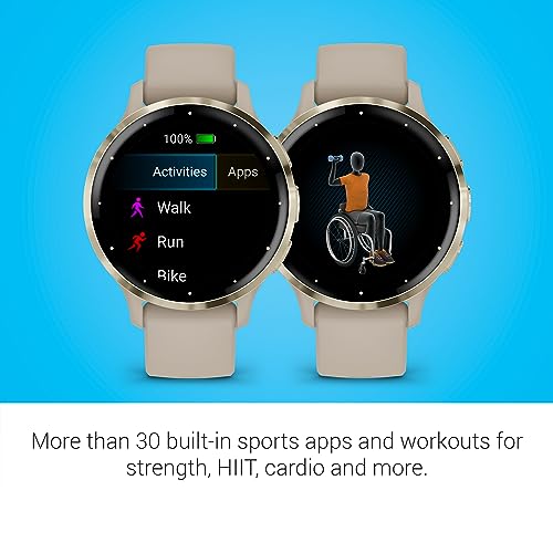 Garmin Venu 3S Running GPS Smartwatch with AMOLED Display, Advanced Health, Fitness Features, Up to 14 Day Battery Life wi...