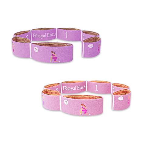 Stretch Strap with Loops – 2 PCS Multi-Loop Yoga & Physical Therapy Stretching Band, Cotton Flexibility Strap for Exercise...