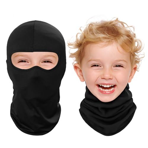 Pukavt 1-3 Pack Kids Balaclava Ski Mask for Boys and Girls, UV Protection Windproof Scarf for Winter Snowboard Cycling