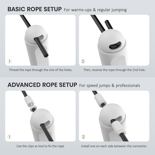 multifun Digital Jump Rope with Smart Counter & Timer - Adjustable Speed Skipping Rope for Fitness, Weight Loss, Boxing, M...