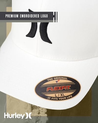 Hurley Mens Baseball Cap - Flexfit Fitted Baseball Caps for Men (Sizes: S-XL)