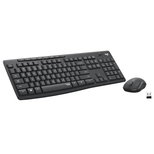 Logitech MK295 Wireless Mouse & Keyboard Combo with SilentTouch Technology, Full Numpad, Advanced Optical Tracking, Lag-Fr...