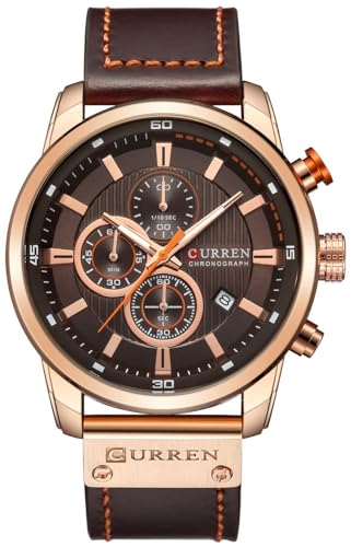 FANMIS Mens Sport Military Analog Quartz Watch Chronograph Classic Casual Business Dress Waterproof Watch Multifunctional ...