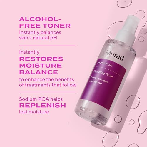 Murad Hydrating Toner – Moisture-Replenishing Alcohol-Free Face Toner with Lecithin, Grape Seed, Peach & Cucumber Extracts...