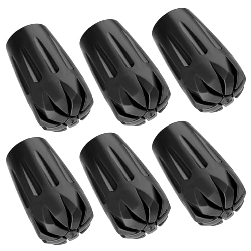 Durable Replacement Rubber Tips for Trekking Poles - Universal Anti-Slip Hiking Stick Caps - Shock Absorbing Pole Accessor...