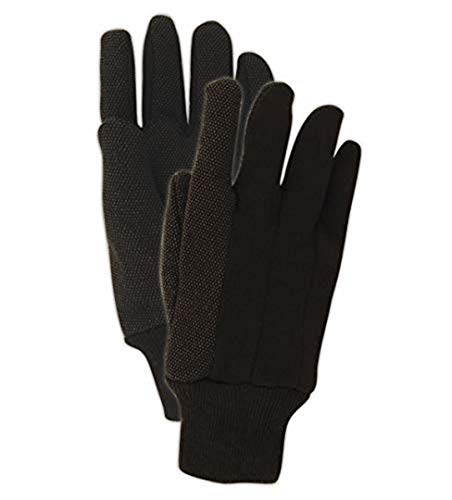 MAGID T92CP MultiMaster PVC Dotted Jersey Gloves, Brown, 36 Pack, Large