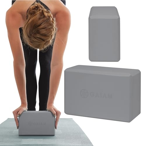 Gaiam Yoga Block - Supportive Latex-Free Eva Foam - Soft Non-Slip Surface with Beveled Edges for Yoga, Pilates, Meditation...