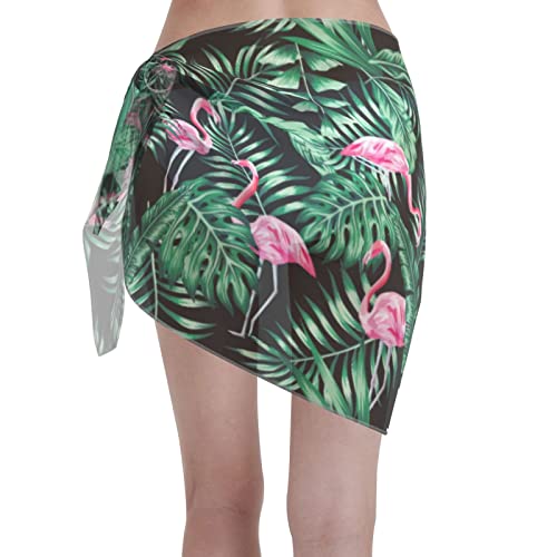 Rainbow Love Women Short Sarong Beach Wrap Sheer Bikini Chiffon Swimsuit Cover Up Skirt For Swimwear
