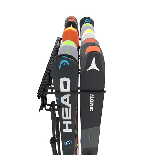Ultrawall Ski Rack, Wall Mounted Ski Storage for Garage Storage Organizer System, 10 Pairs of Skis Holder for Home Shed, H...