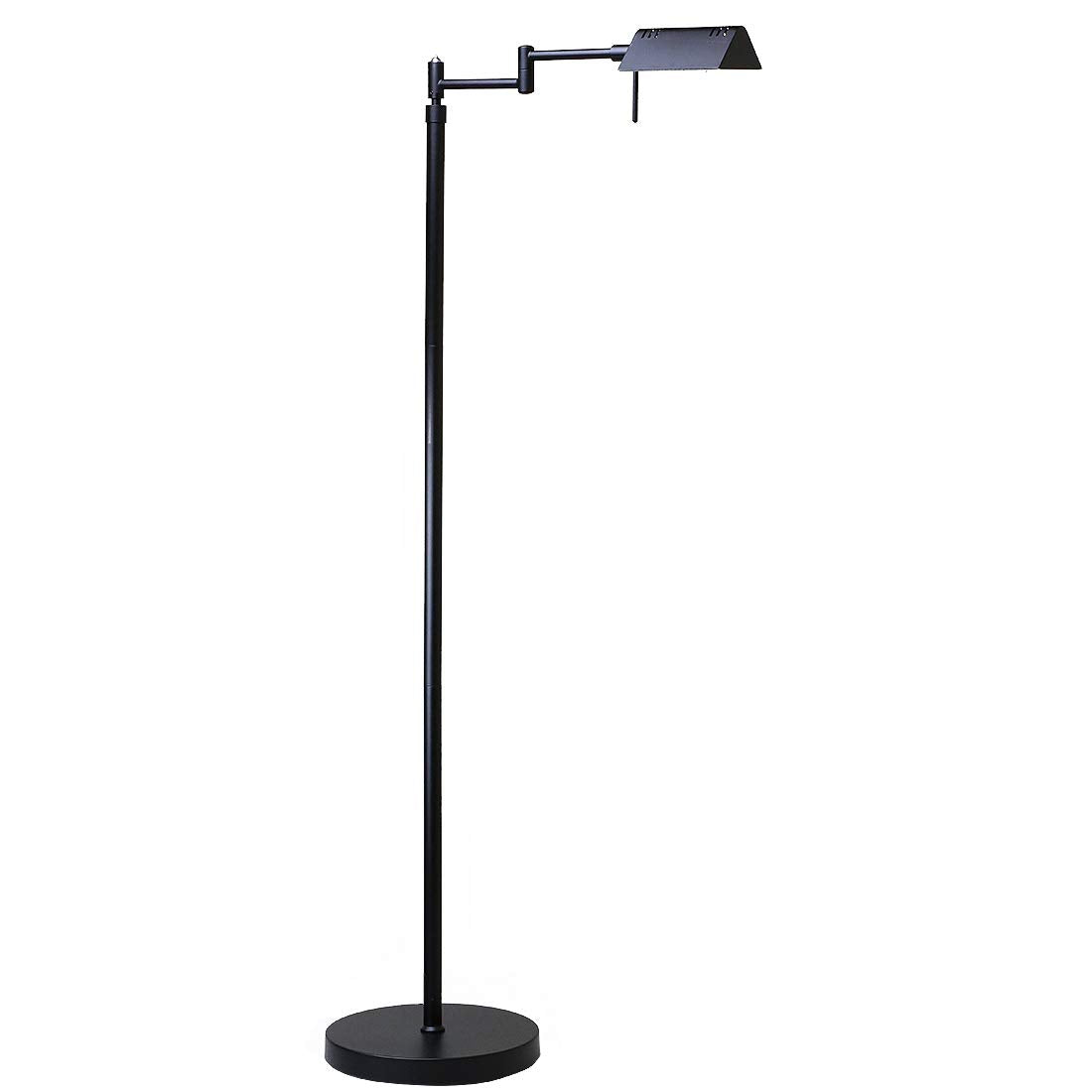 OBright Dimmable LED Pharmacy Floor Lamp, 12W, Adjustable Height, Black, Model OB-FL05D