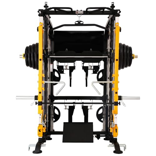 Altas Strength 3061B Smith Machine with Adjustable Lever Arms, 2:1 Pulley Ratio All-in-One Home Gym System, Commercial Gra...