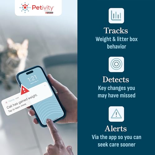 Purina Petivity Smart Litter Box Monitor Cat Weight Scale & Health Tracker - Monitor Litter Habits, Track Weight Accuratel...