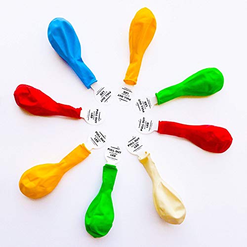 20 LED Light Up Balloons, 12 inch Neon Balloons Mixed Colors Flashing Lasts 24 Hours Glow in the dark for Birthday Glow Pa...