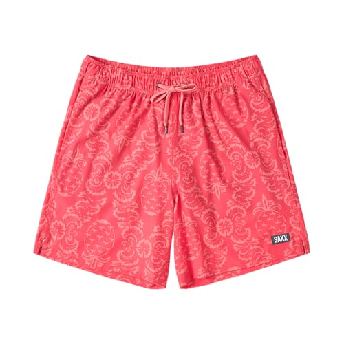 SAXX Underwear Co. Men's Oh Buoy 2N1 Volley 7" Stretch Lined Swim Trunk