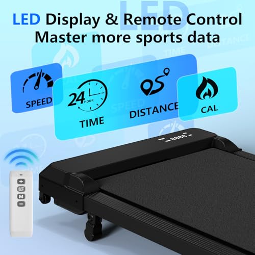 3-in-1 Walking Pad with Incline,2.5 HP Under Desk Treadmill for Home Office,265 LBS Compact Walking Treadmill with LED Dis...