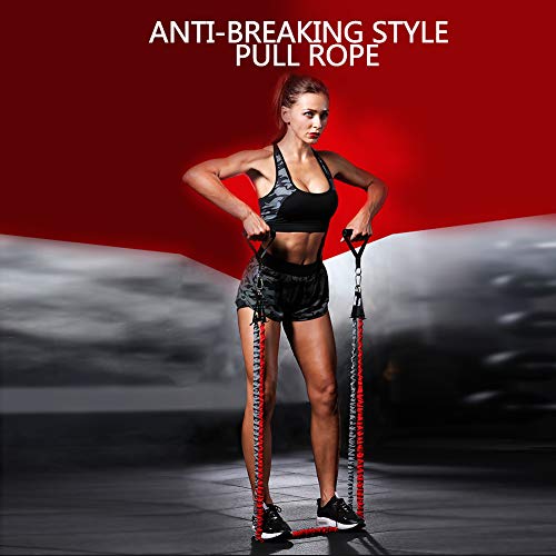 Sunsign Resistance Band with Handle, Exercise Bands with Handles, Ideal for Strength Training, Muscle Toning, Physical The...