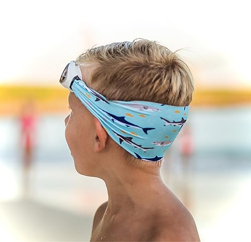 Splash Place KIDS SWIM GOGGLES with Fabric Strap | Tangle-Free Swimming Goggles for Kids