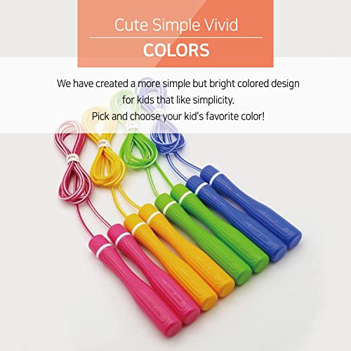 KSY Kids Jump Rope (Crystal Series) – Durable PVC Jump Rope for Kids Ages 6-12 – Lightweight, Adjustable, and Tangle-Free...