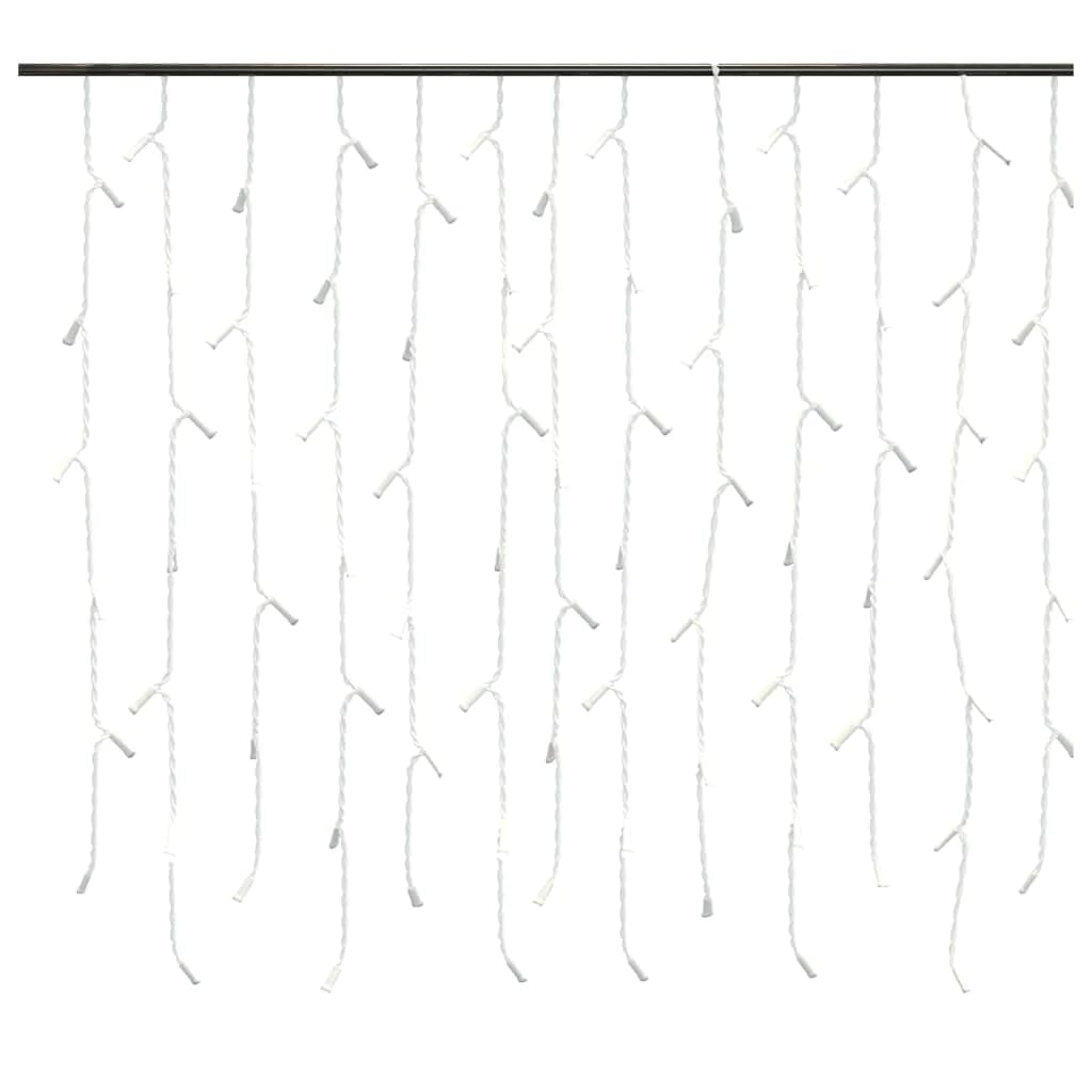 vidaXL LED Curtain Icicle Lights 400 LED Blue 8 Function 393.7in Plastic Model 328913