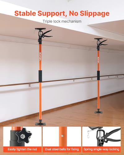 VEVOR Cabinet Jack Support Pole, 4-Pack, 45.7-114.2 Inch Steel Telescopic Quick Support Rod, Adjustable 3rd Hand System up...