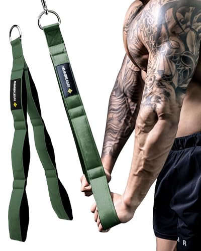 MANUEKLEAR Tricep Rope Cable Attachment Handles, Greater Range of Motion, Tricep Pull Down Rope for Push Downs, Crunches, ...