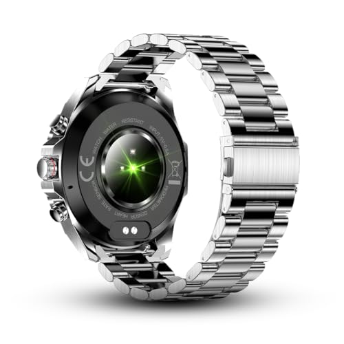 ALPHAGEAR Silver Commander Smartwatch for iPhone & Android, Rugged Smart Watch (Answer/Make Call), Wellness Tracker with ...