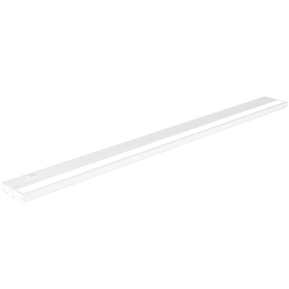 NSL LED Under Cabinet Lighting - Dimmable, 3 Color Temperatures, 40 Inch, Aluminum, White Finish, Model LTSPRO-40-WH