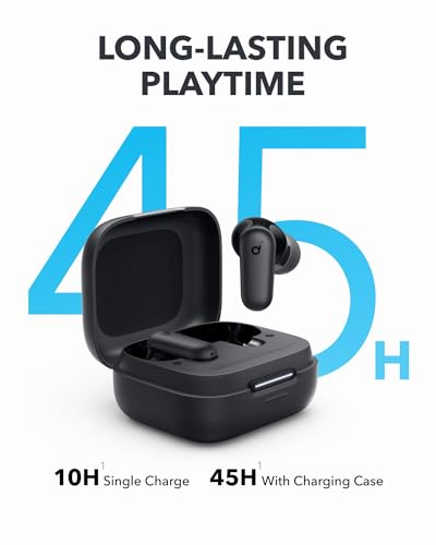 Soundcore P30i by Anker Noise Cancelling Earbuds, Strong and Smart Noise Cancelling, Powerful Bass, 45H Playtime, 2-in-1 C...