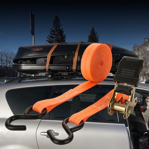 Ratchet Straps, 6Pack 20Ft Ratchet Tie Down Straps, 1700 LB Break Strength Ratchet Tie Down Straps with Safety Lock S Hook...