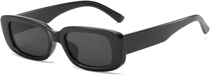 Dollger Rectangle Sunglasses for Women Men Trendy Retro Fashion Sunglasses UV 400 Protection Square Fram